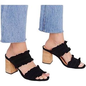 Free People Rosie ruffle slide sandal